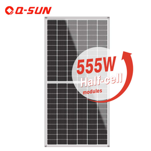 555W Solar Panel Duplex Glass Half Solar Cell Mono PERC Bifacial 10BB